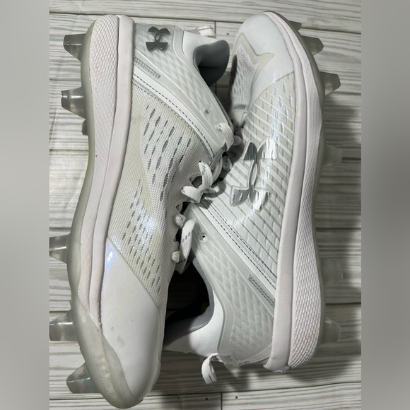 Under Armour Yard Low MT‎ TPU men’s Baseball Cleats shoes white #3025591 size 8 main image 7